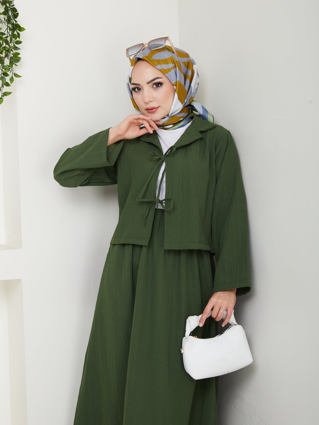 İki bağlamalı bürümcük kimono Etekli Takım