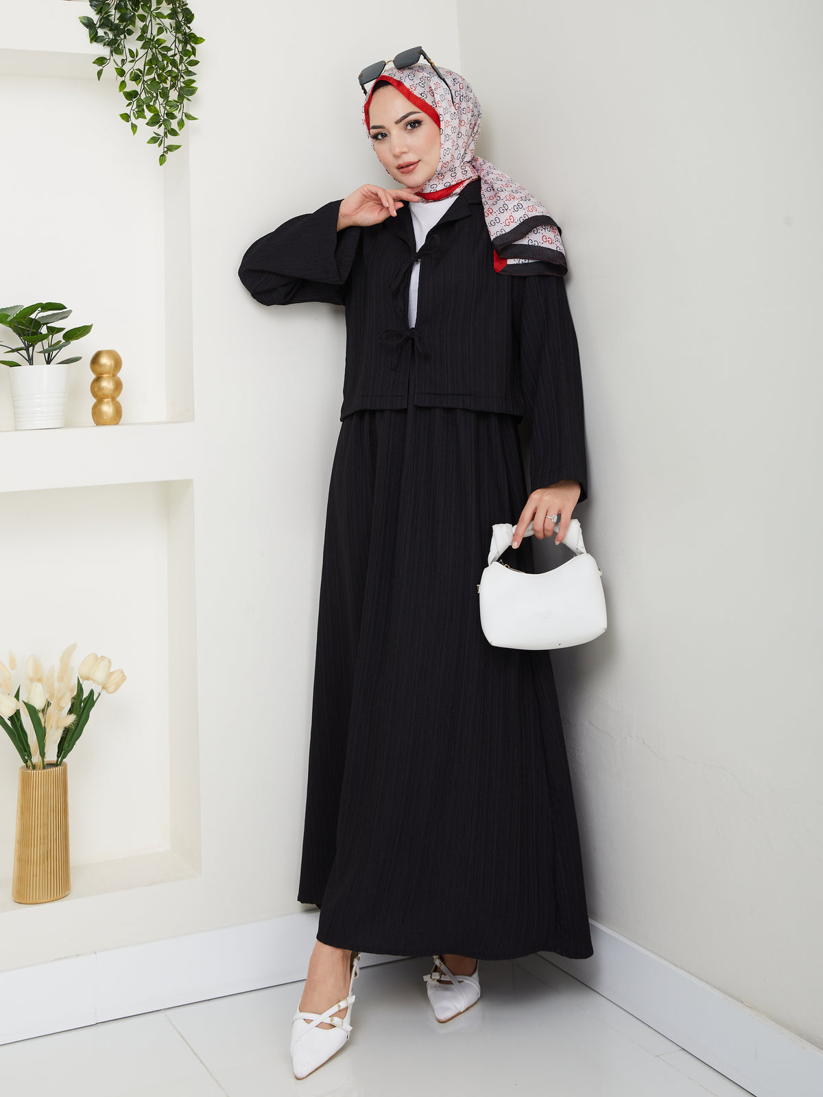 İki bağlamalı bürümcük kimono Etekli Takım