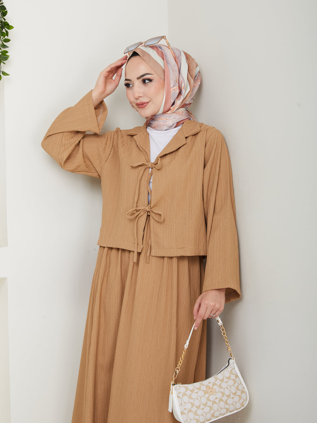İki bağlamalı bürümcük kimono Etekli Takım