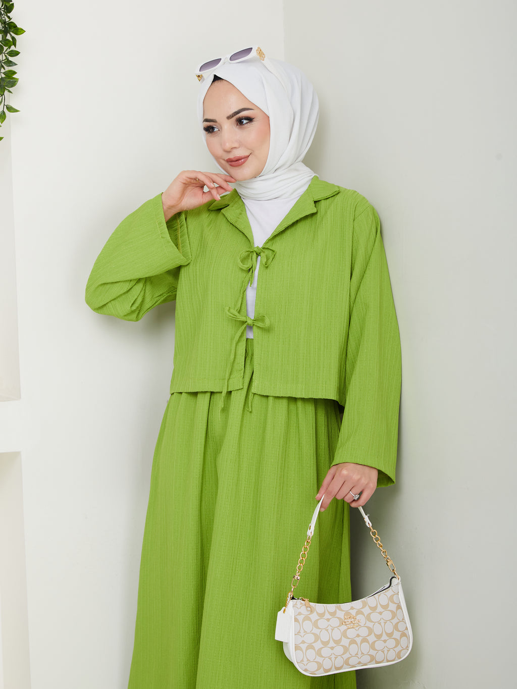 İki bağlamalı bürümcük kimono Etekli Takım