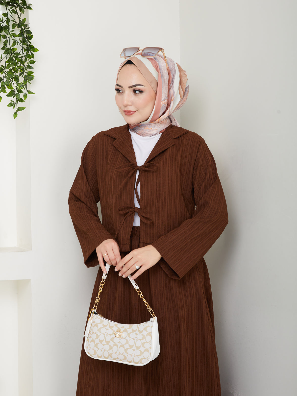 İki bağlamalı bürümcük kimono Etekli Takım