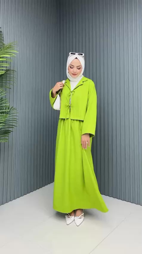 İki bağlamalı bürümcük kimono Etekli Takım